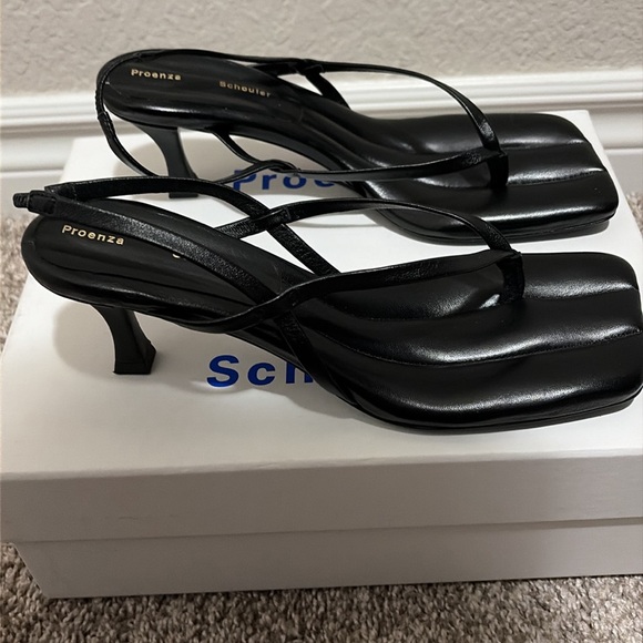 Proenza Schouler Black Leather Strappy Sandals - Picture 3 of 8